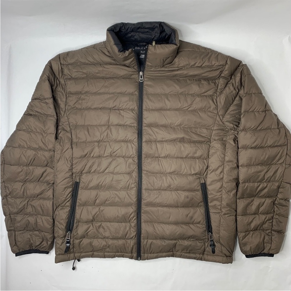 Cole Haan Men’s L Brown Packable Down Puffer Jacket, NWOT